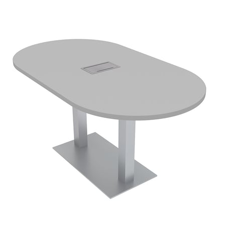 Skutchi Designs 33.5 in W, 69.5 in L, 29 in H, Engineered Wood Top, Grey HAR-RAC-34X70-DOU-ELEC-XD01